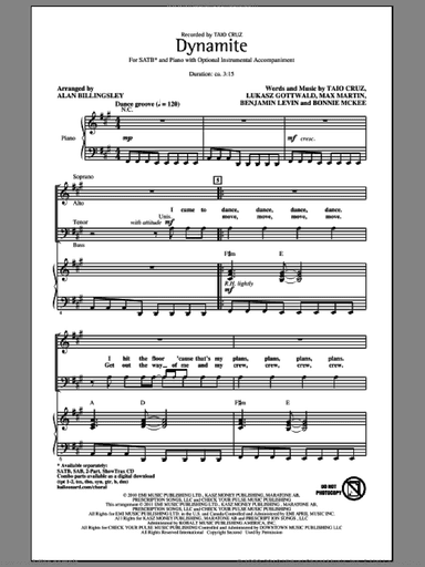 Dynamite (arr. Alan Billingsley)