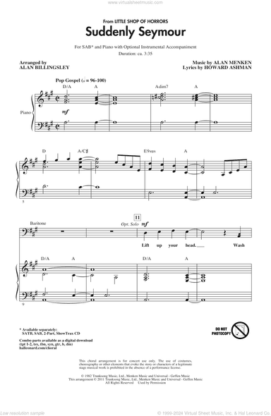 Suddenly Seymour (from Little Shop of Horrors) (arr. Alan Billingsley)