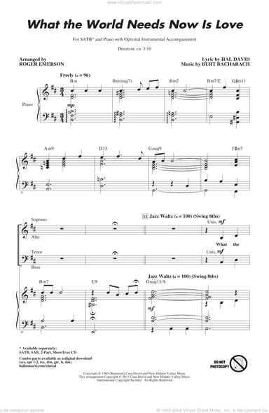 What The World Needs Now Is Love (arr. Roger Emerson)