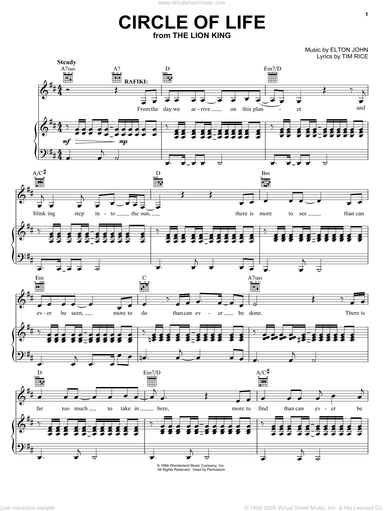 Circle Of Life (from The Lion King: Broadway Musical)