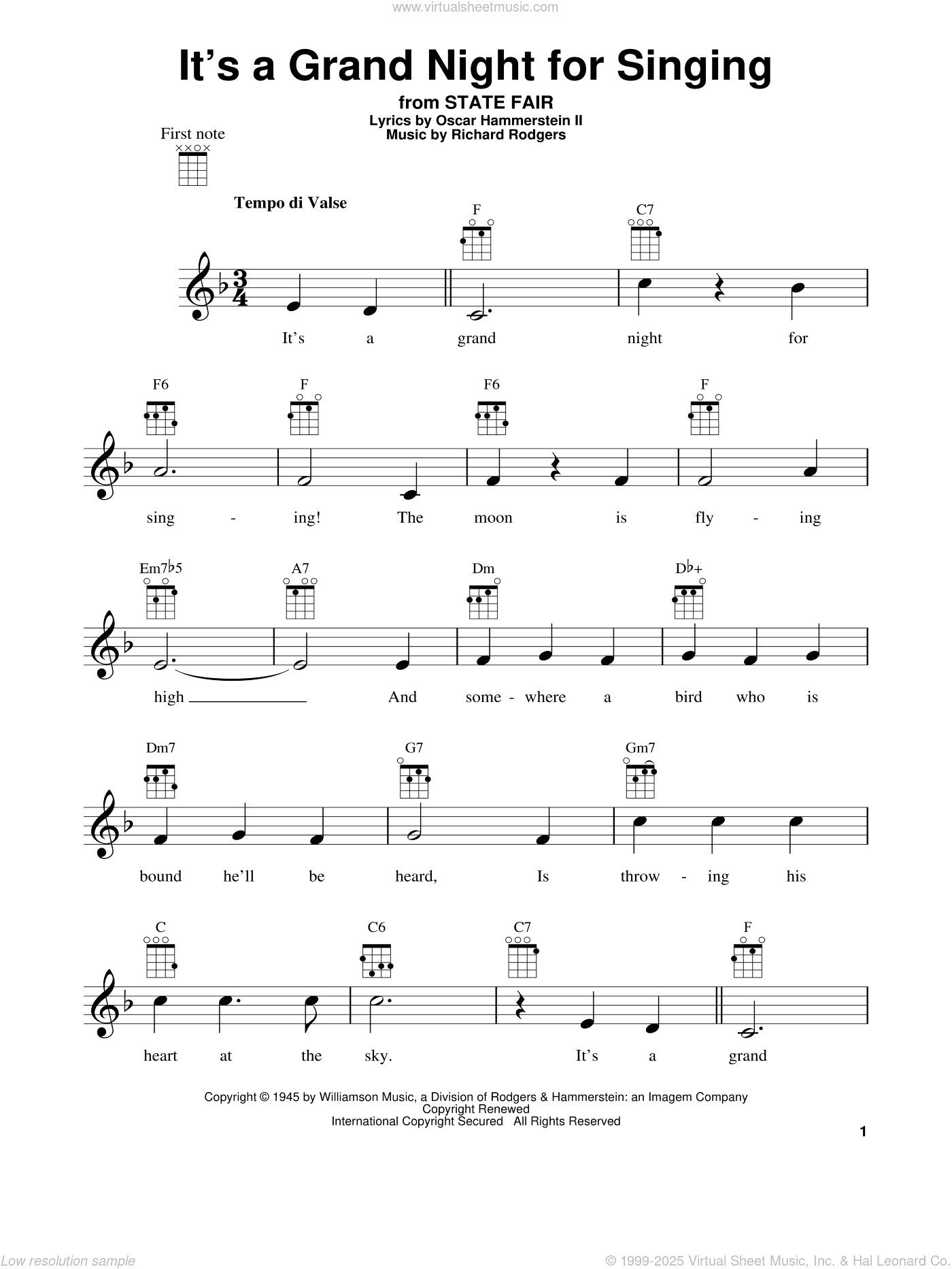 It's A Grand Night For Singing