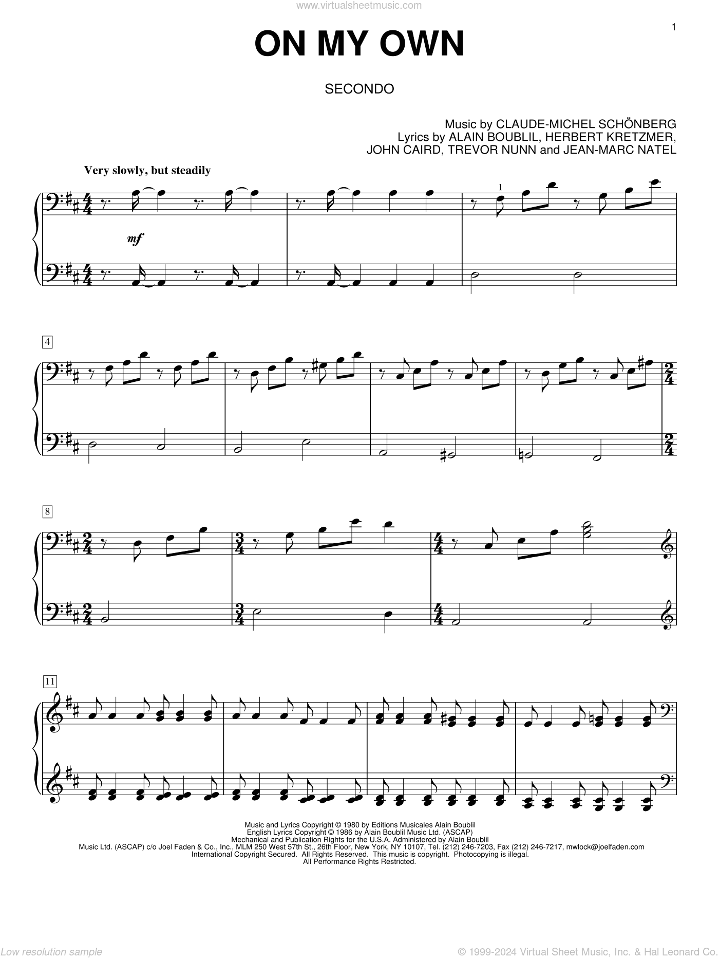 On My Own (from Les Miserables)