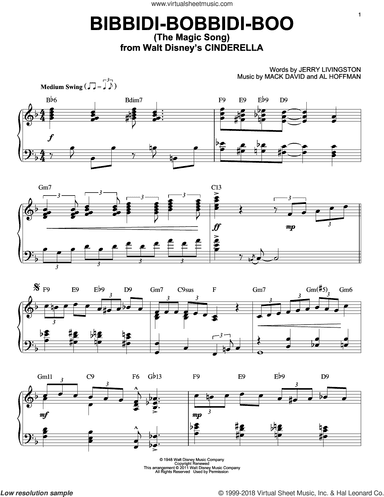 Bibbidi-Bobbidi-Boo (The Magic Song) (from Cinderella) [Jazz version] (arr. Brent Edstrom)