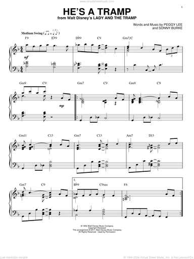 He's A Tramp [Jazz version] (from Lady And The Tramp) (arr. Brent Edstrom)