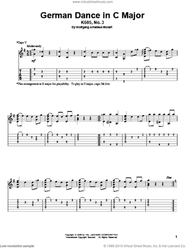 German Dance In C Major, K605, No. 3