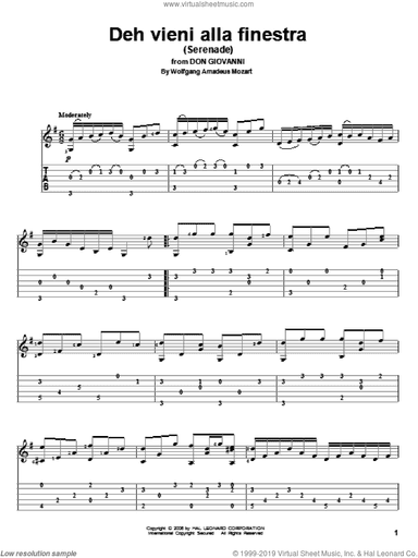 Deh Vieni Alla Finestra (Serenade)