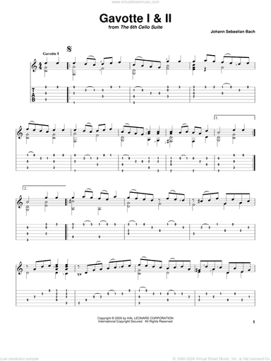 Gavotte I and II (from the 6th Cello Suite)
