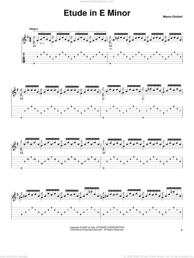 Etude In E Minor