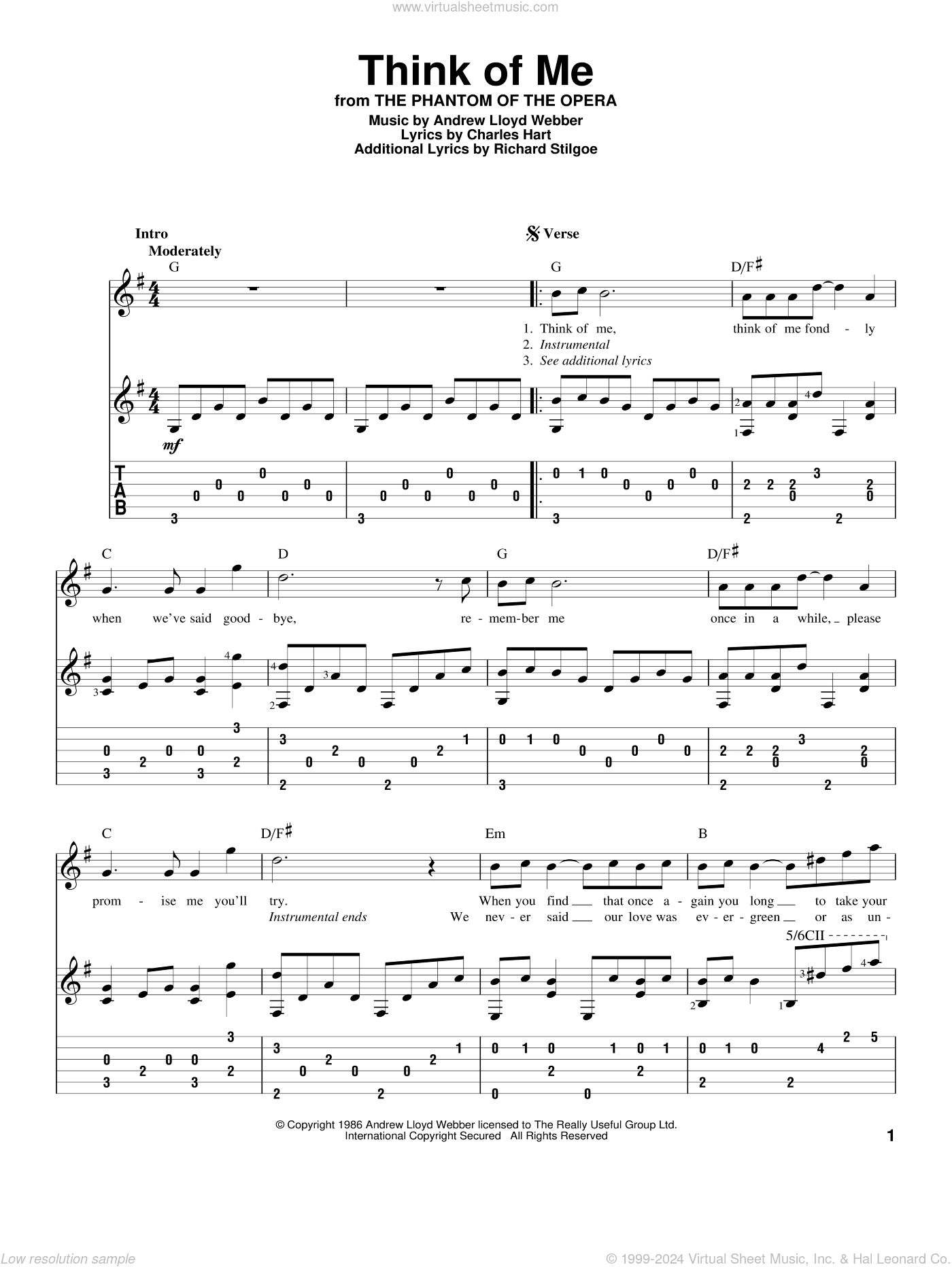 Think Of Me (from The Phantom Of The Opera)