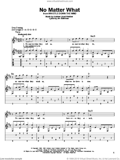 No Matter What (from Whistle Down the Wind)