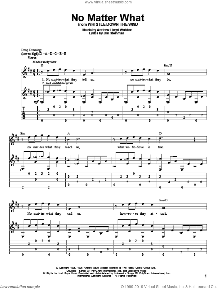No Matter What (from Whistle Down the Wind)