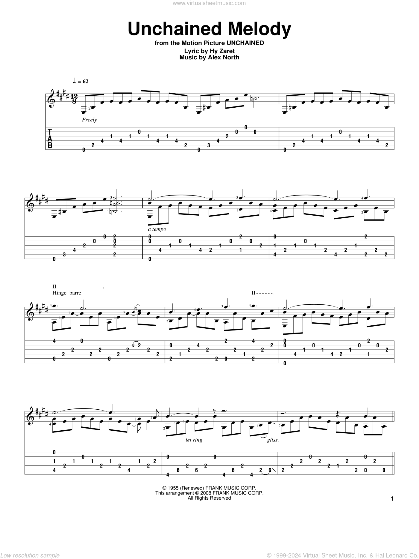 Unchained Melody, (intermediate)