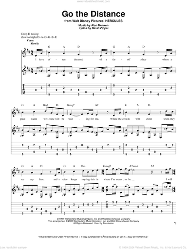 Go The Distance (from Hercules), (intermediate)