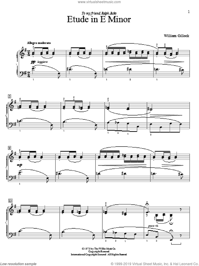 Etude In E Minor