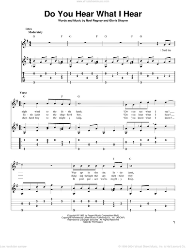 Do You Hear What I Hear, (intermediate)