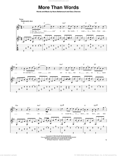 More Than Words, (intermediate)