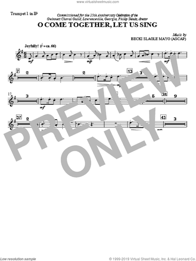 O Come Together, Let Us Sing (complete set of parts)