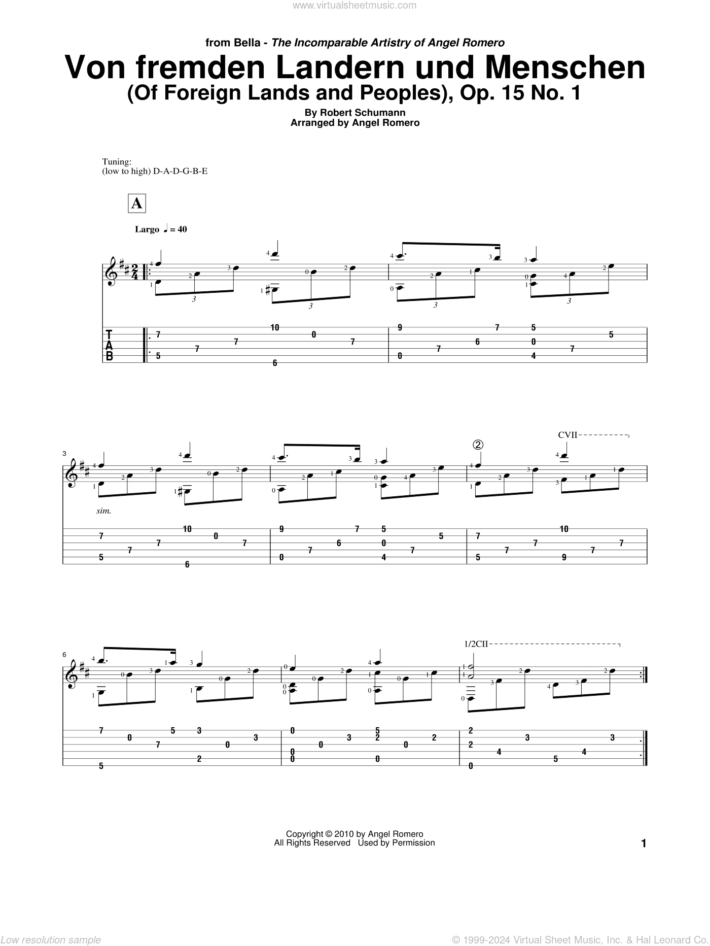 Von Fremden Landern Und Menschen (Of Foreign Lands and Peoples), Op. 15 No. 1
