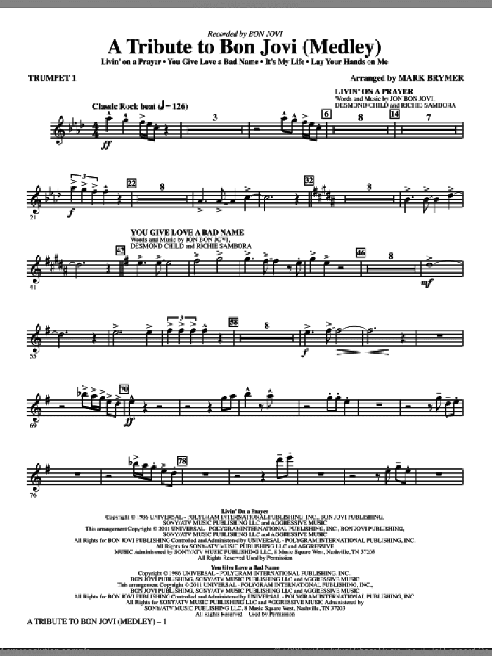 A Tribute To Bon Jovi (Medley) (complete set of parts)