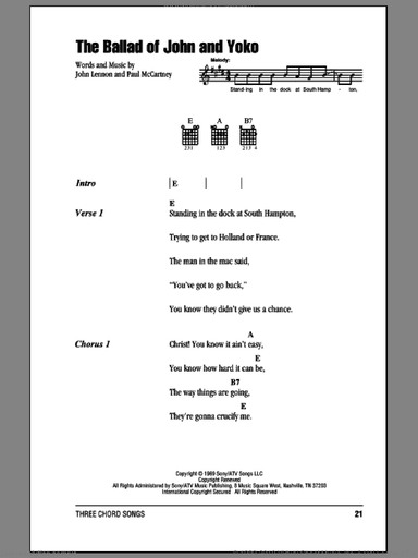 The Ballad Of John And Yoko