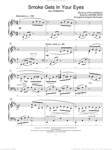 Smoke Gets In Your Eyes (from Roberta) (arr. Eugenie Rocherolle)