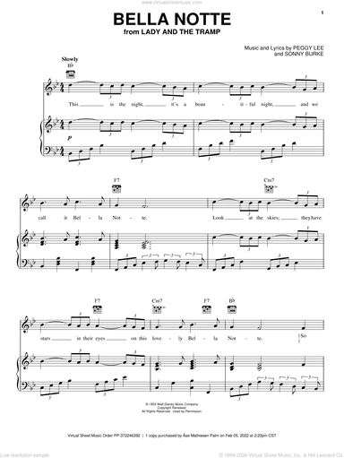 Bella Notte (This Is The Night) (from Lady And The Tramp)