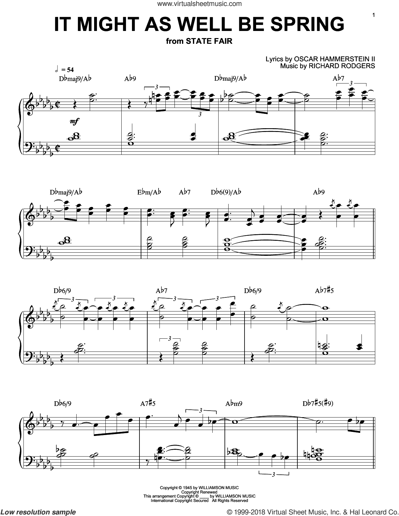It Might As Well Be Spring (from 'State Fair')