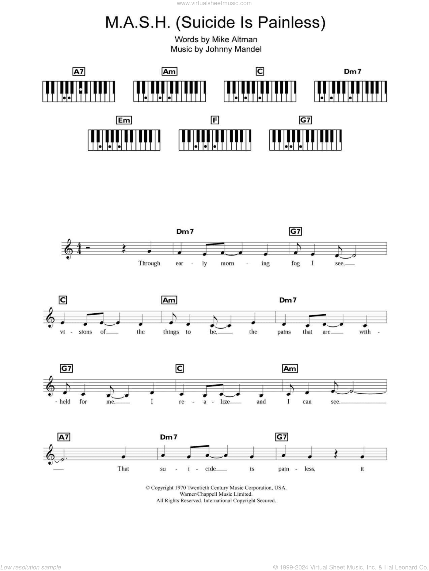Song From M*A*S*H (Suicide Is Painless)