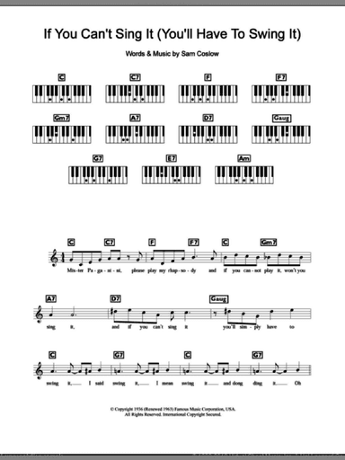 If You Can't Sing It (You'll Have To Swing It)