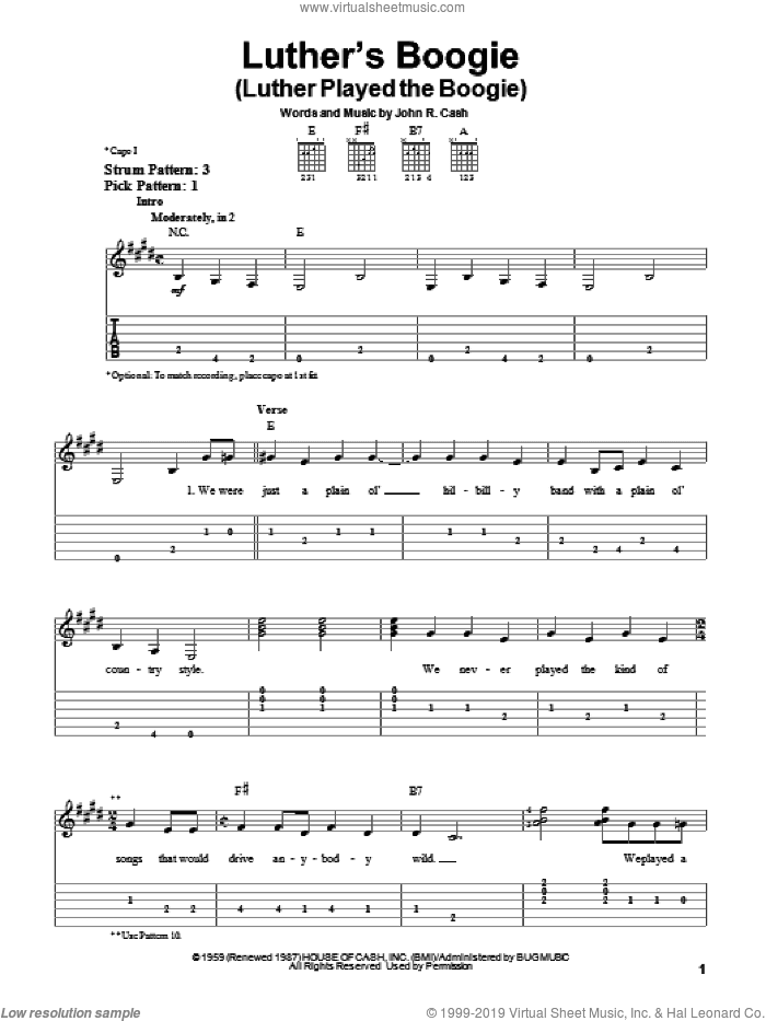 Luther's Boogie (Luther Played The Boogie)