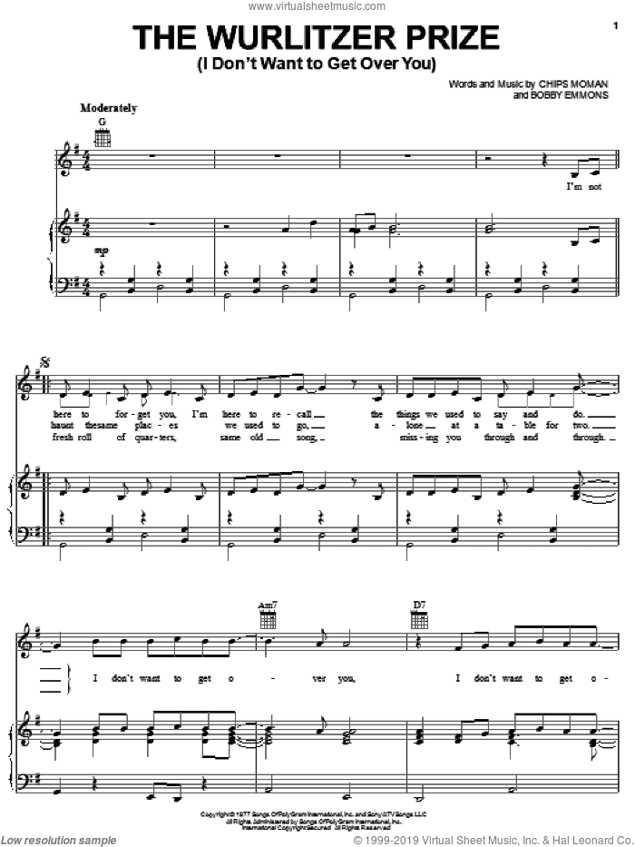 Wurlitzer Prize (I Don't Want To Get Over You)