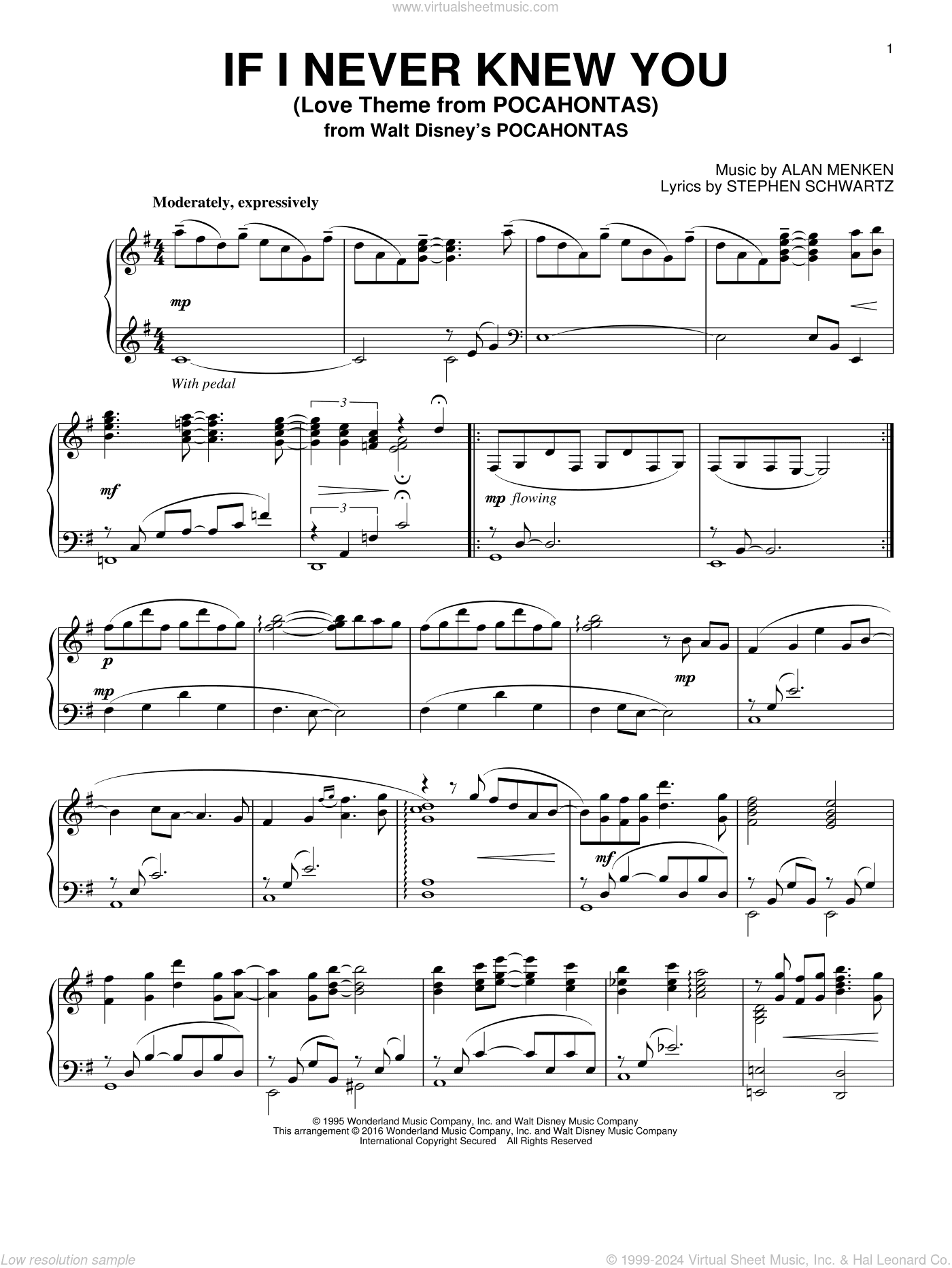 If I Never Knew You (End Title) (from Pocahontas)