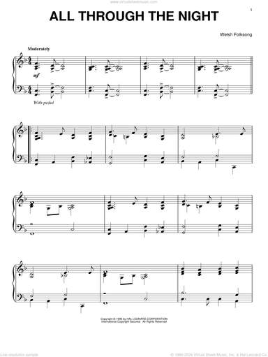 All Through The Night, (intermediate)