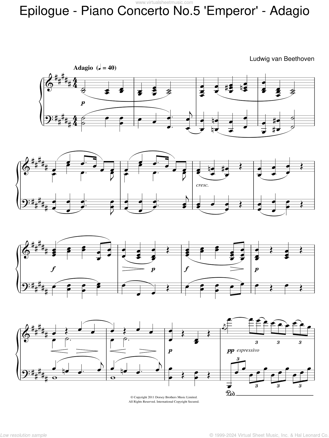 Epilogue (Piano Concerto No.5 "Emperor" - Adagio)