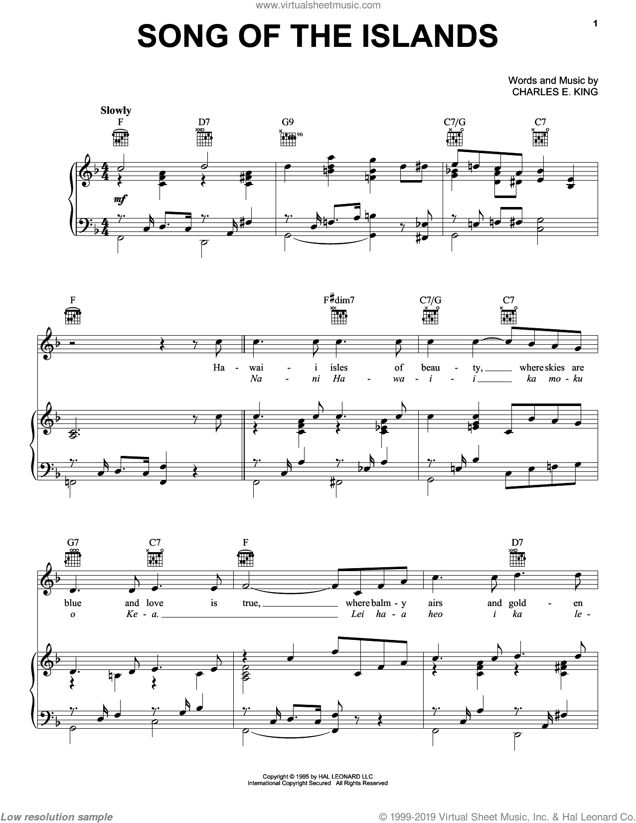 Song Of The Islands