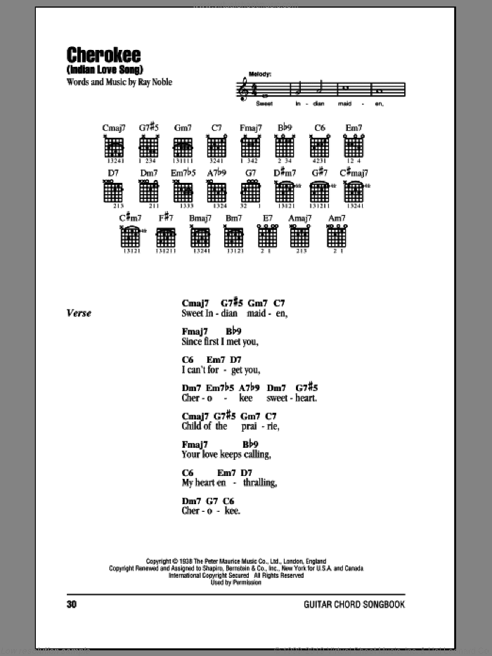 Cherokee (Indian Love Song)