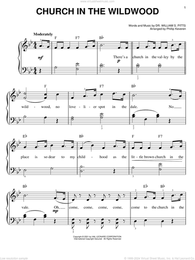 Church In The Wildwood (arr. Phillip Keveren)