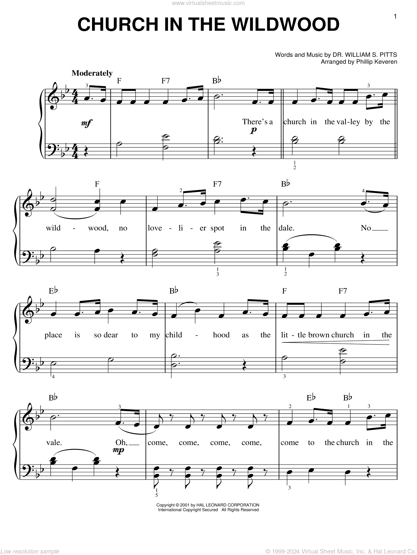 Church In The Wildwood (arr. Phillip Keveren)
