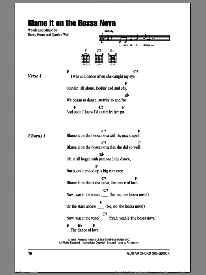 Blame It On The Bossa Nova