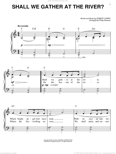 Shall We Gather At The River? (arr. Phillip Keveren)