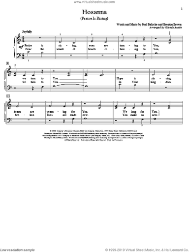 Hosanna (Praise Is Rising)