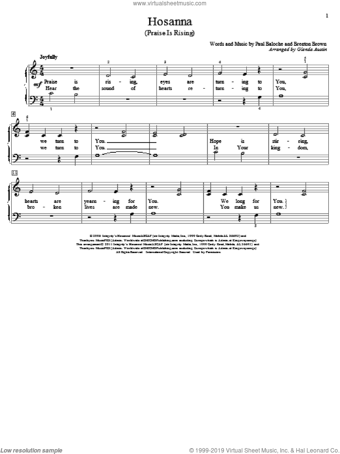 Hosanna (Praise Is Rising)