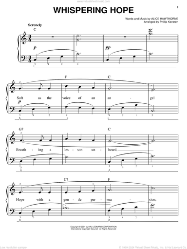Whispering Hope (arr. Phillip Keveren)