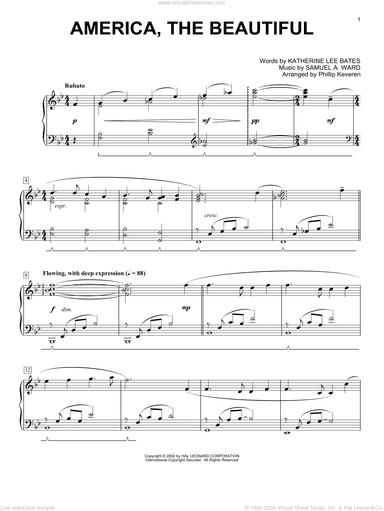 America, The Beautiful (arr. Phillip Keveren)