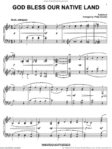 God Bless Our Native Land (arr. Phillip Keveren)