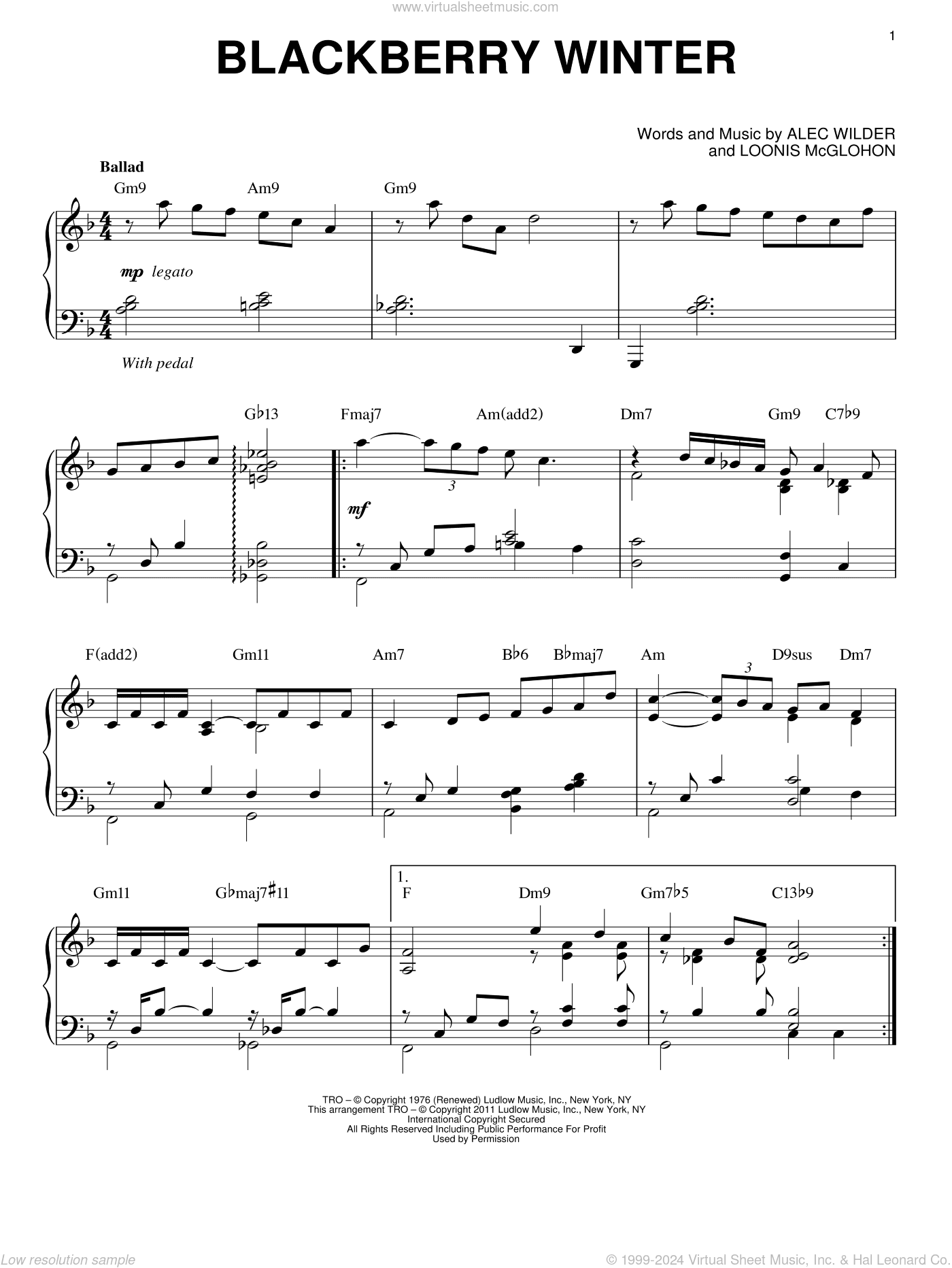 Blackberry Winter (arr. Brent Edstrom)