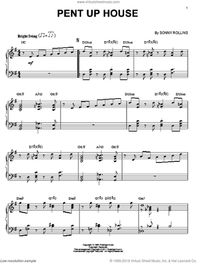 Pent Up House (arr. Brent Edstrom)