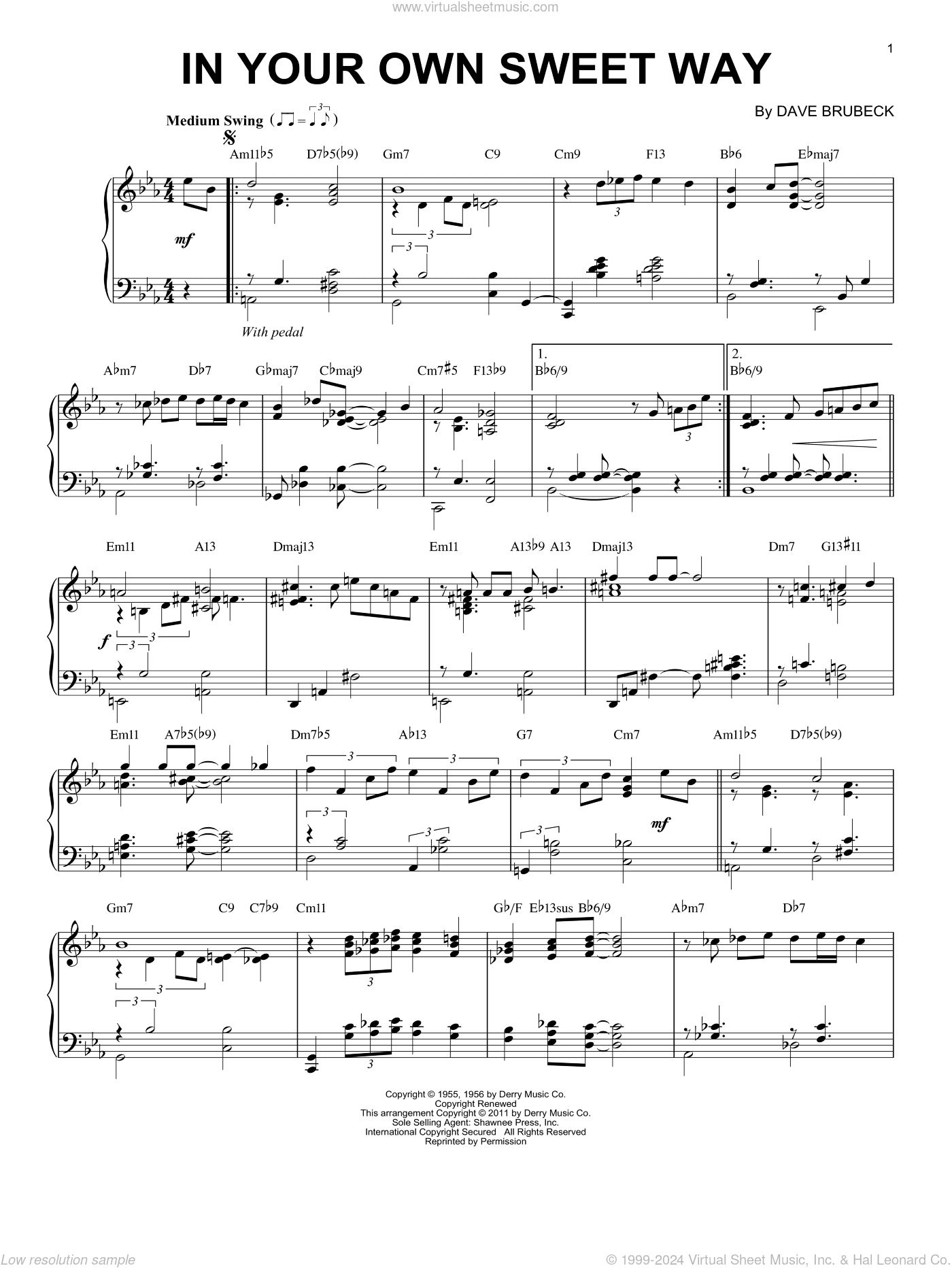 In Your Own Sweet Way (arr. Brent Edstrom)