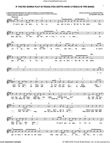 If You're Gonna Play In Texas (You Gotta Have A Fiddle In The Band)