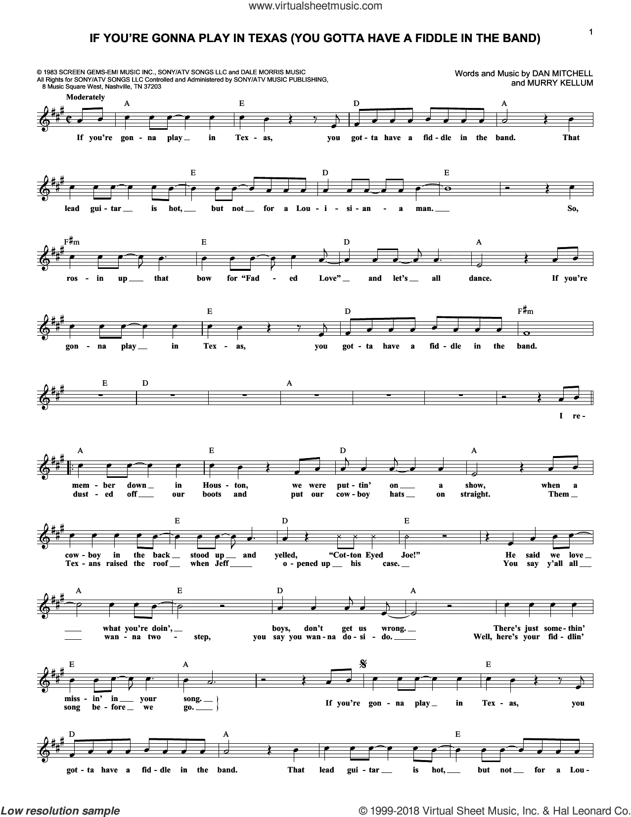 If You're Gonna Play In Texas (You Gotta Have A Fiddle In The Band)
